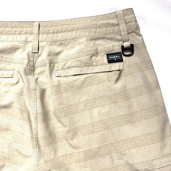 O'neill Men's Shorts 32 Tan Embroidered Stretch - Picture 1 of 8